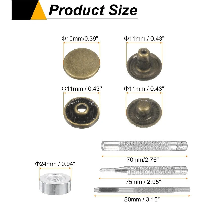 Bronze Snap Button Kit - Image 2