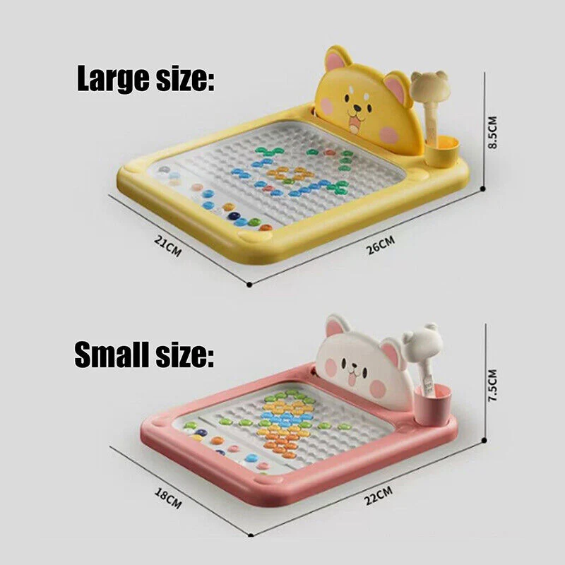 Cartoon Magnetic Drawing Board – Shiba & Bear Dot Art Toy for Kids - Image 8