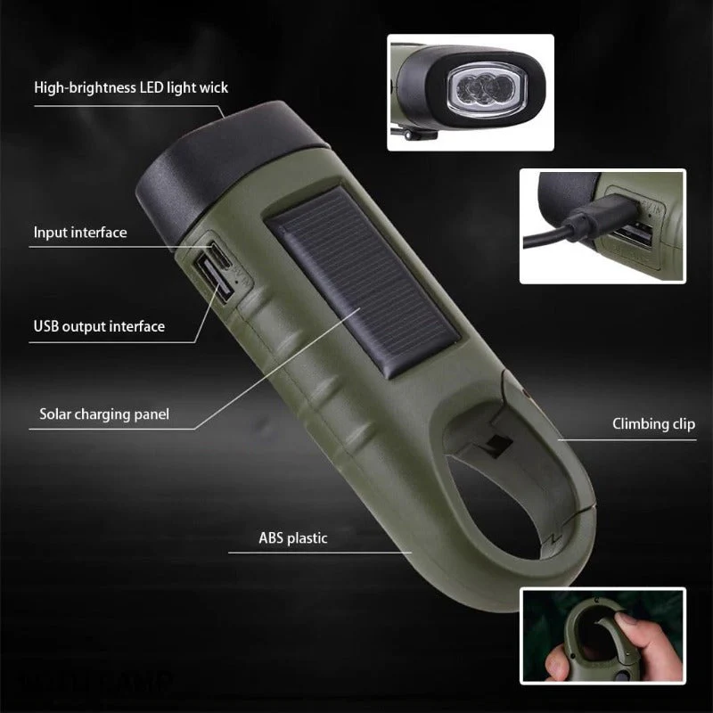 Crank-Powered Emergency Flashlight - Image 4
