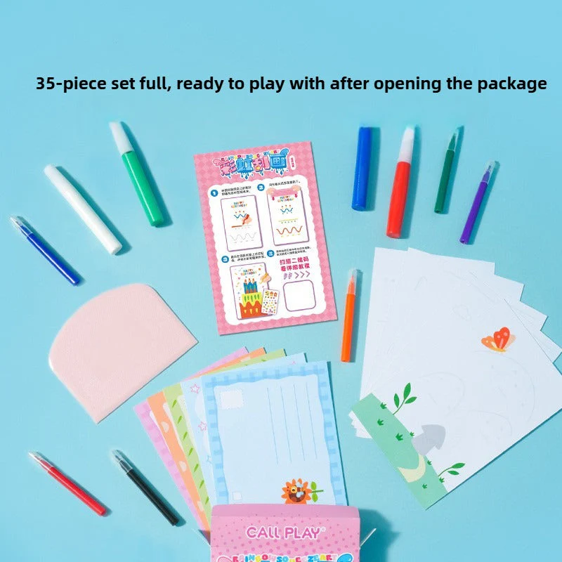 Eptchn Scratch Art Squeegee Painting Kits for Kids - Image 3