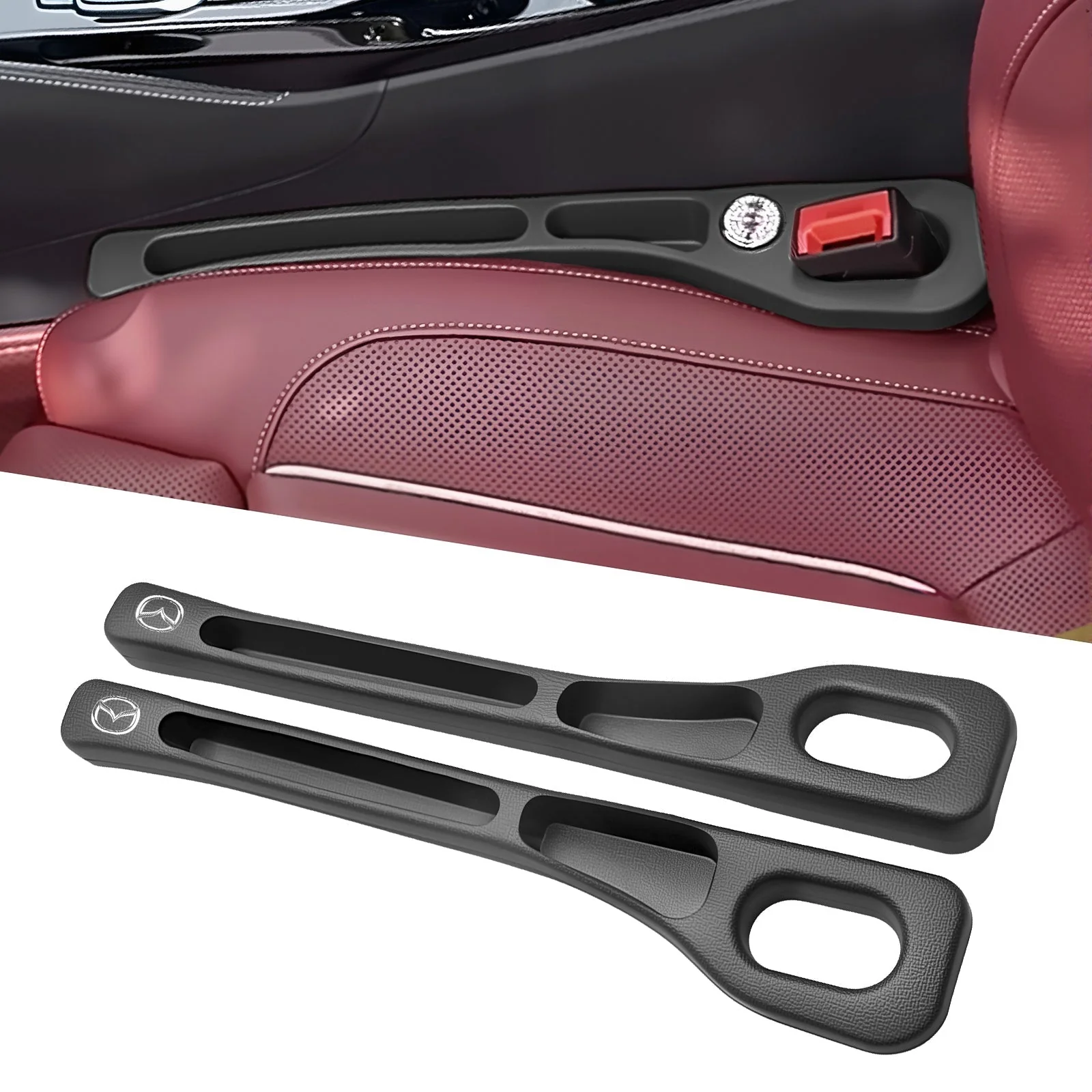 Eptchn Car Seats Gap Filler Dual with Belt Slot - Image 31