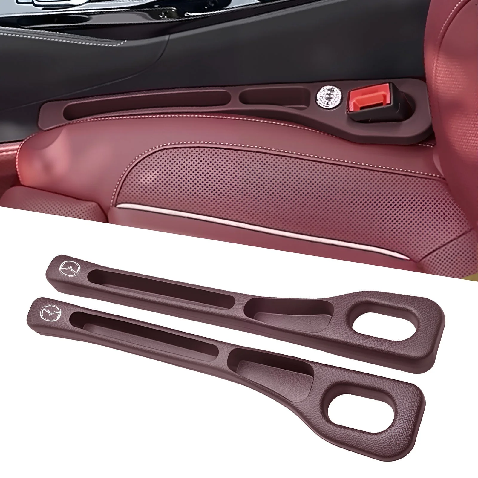 Eptchn Car Seats Gap Filler Dual with Belt Slot - Image 92