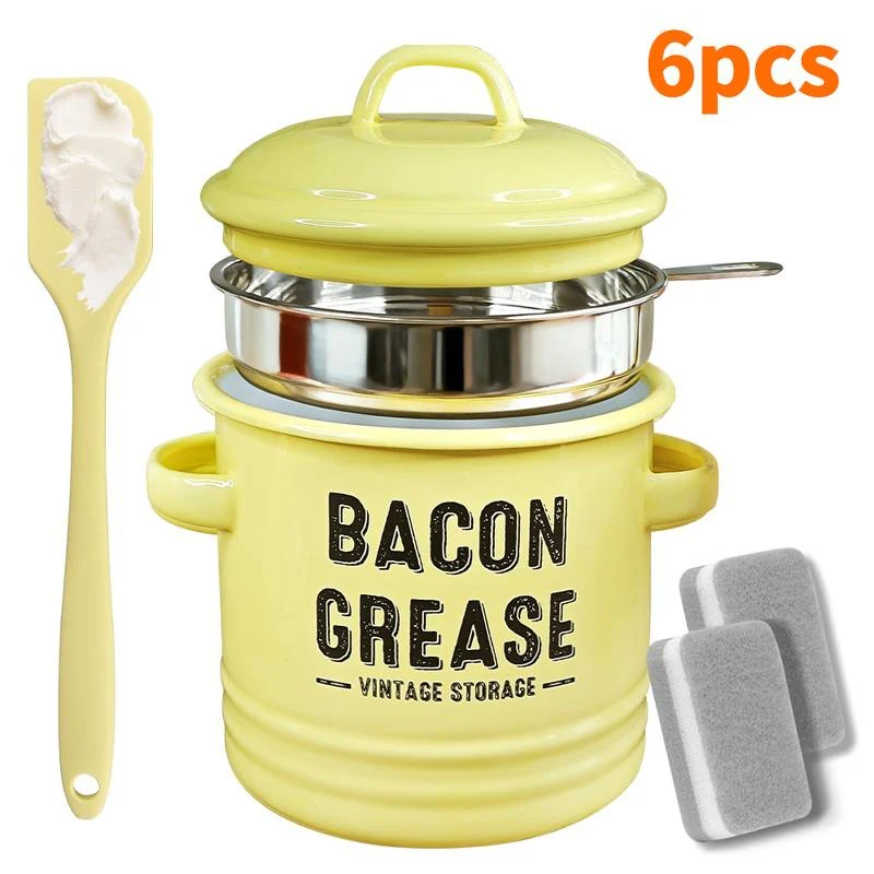 OilPot Bacon Grease Container with Strainer - Image 11