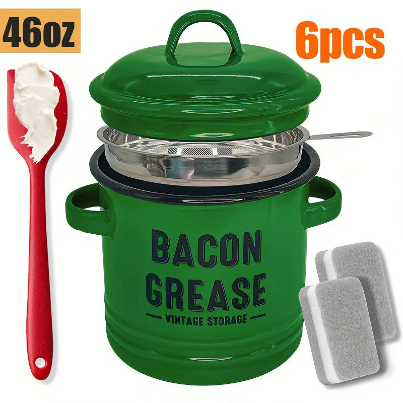 OilPot Bacon Grease Container with Strainer - Image 13