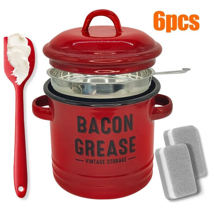 Enamel Grease Container