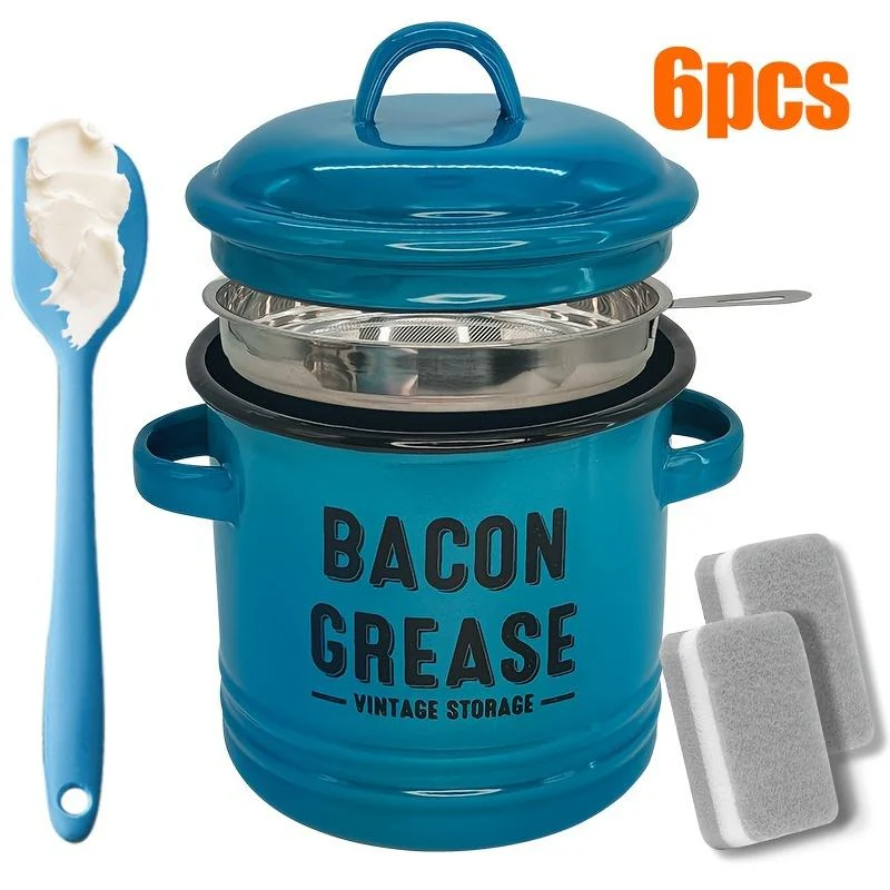 Enamel Grease Container - Image 8