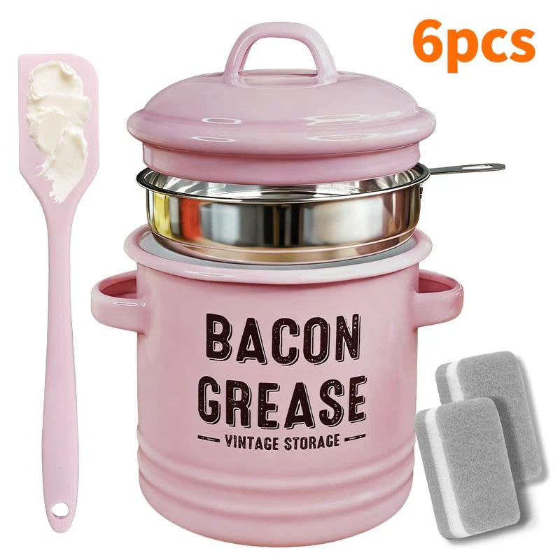 Enamel Grease Container - Image 9