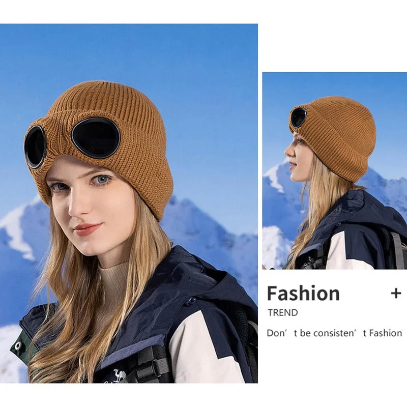 Goggles Beanie Hat - Image 3