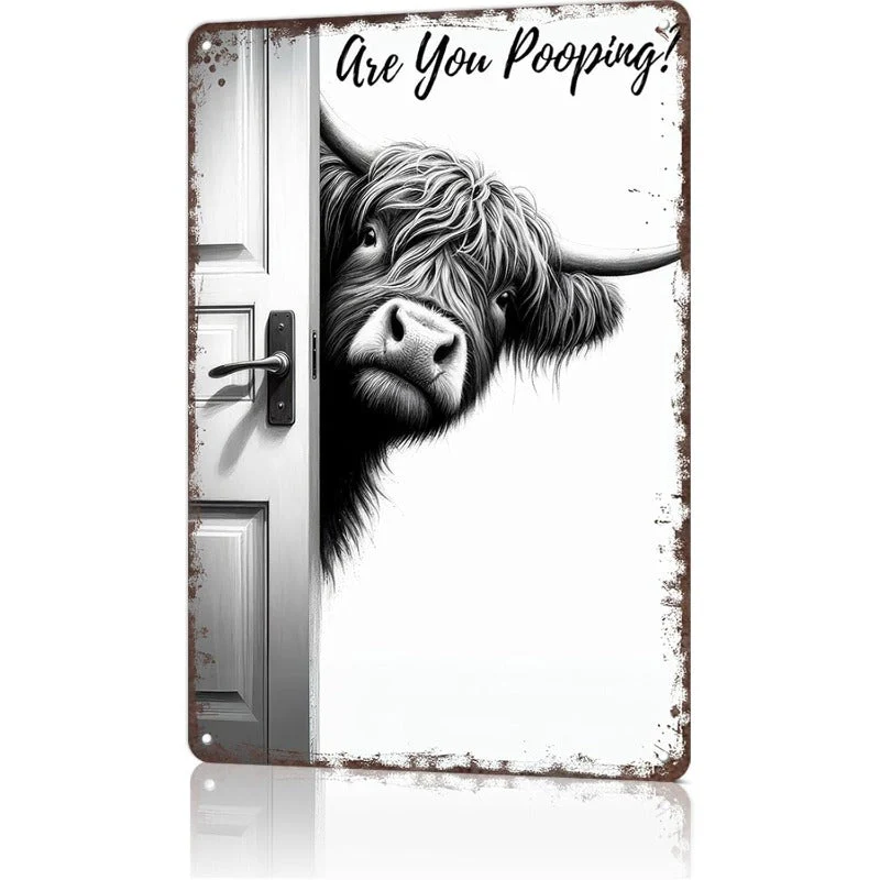 Highland Cow Wall Sign