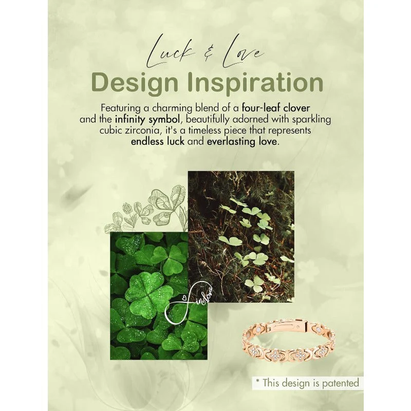 GlamClover Infinity Clover Copper Magnetic Bracelet with Adjuster - Image 11