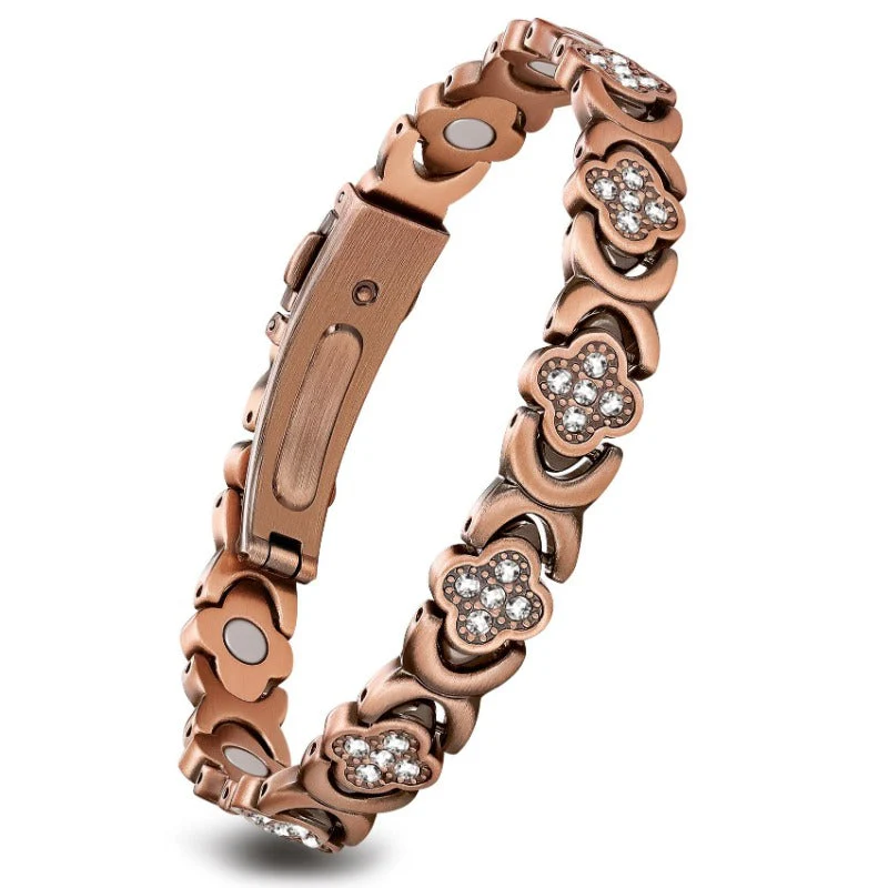 GlamClover Infinity Clover Copper Magnetic Bracelet with Adjuster - Image 14