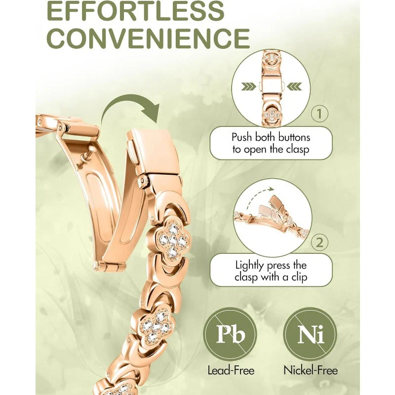 GlamClover Infinity Clover Copper Magnetic Bracelet with Adjuster - Image 8