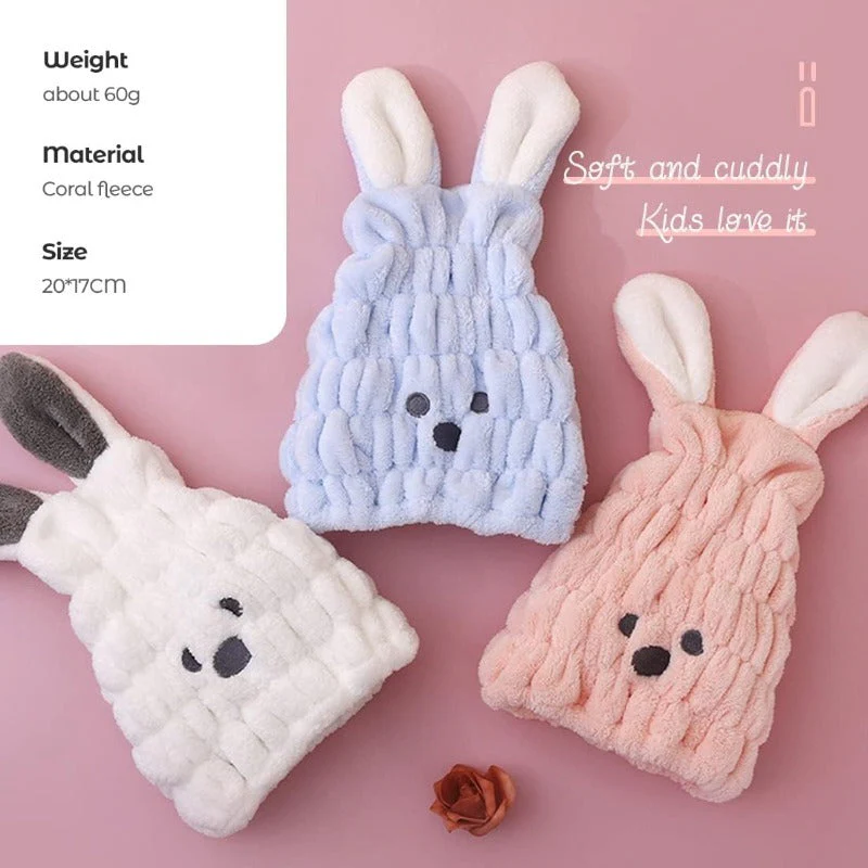 Kids Bunny Hair Towel - Image 4