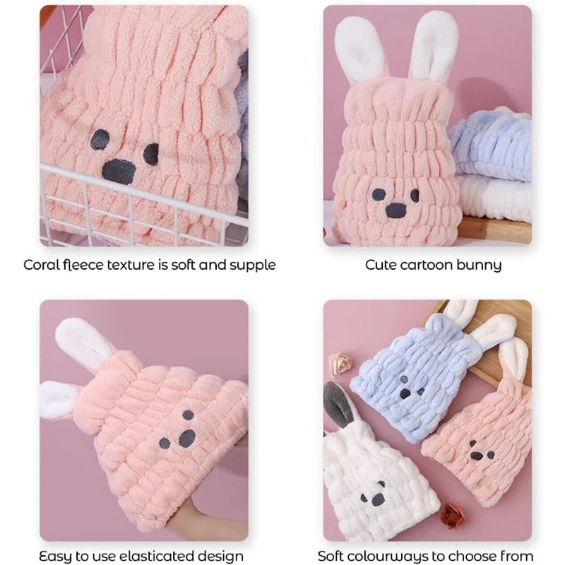 Kids Bunny Hair Towel - Image 6
