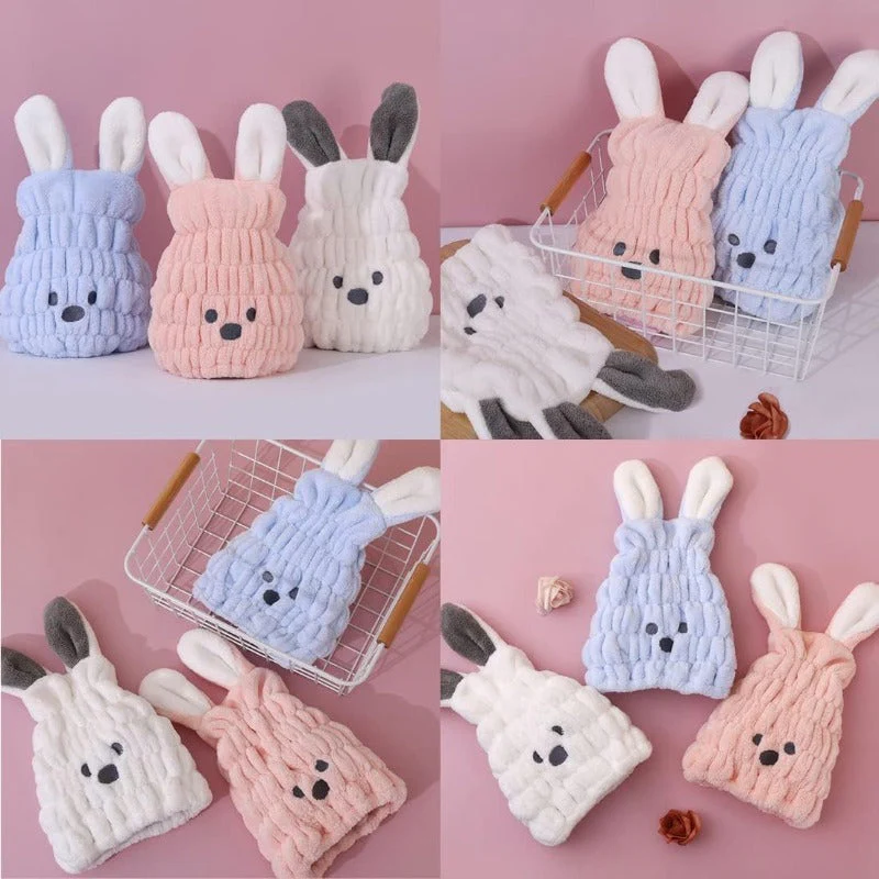 Kids Bunny Hair Towel - Image 7