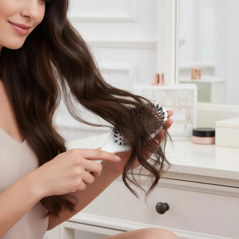 Natural Boar Bristle Hair Brush - Image 5