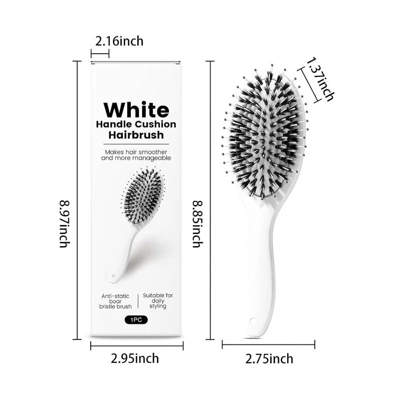 Natural Boar Bristle Hair Brush - Image 6