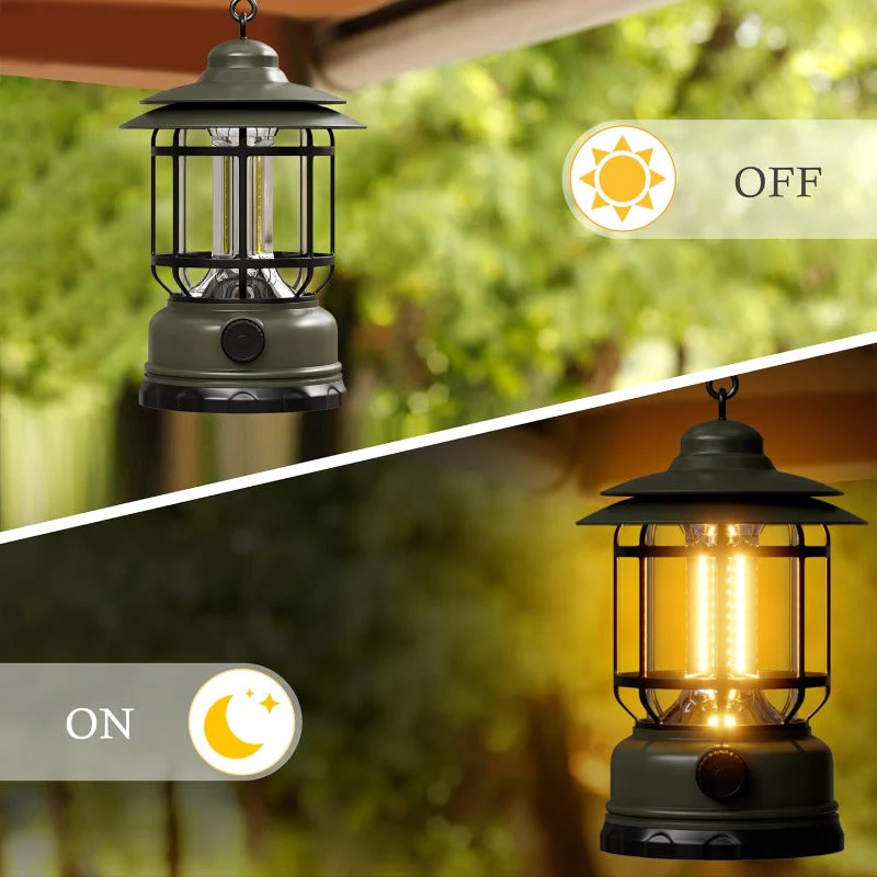 Rechargeable Retro LED Camping Lantern - Image 3