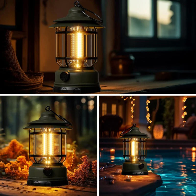 Rechargeable Retro LED Camping Lantern - Image 4