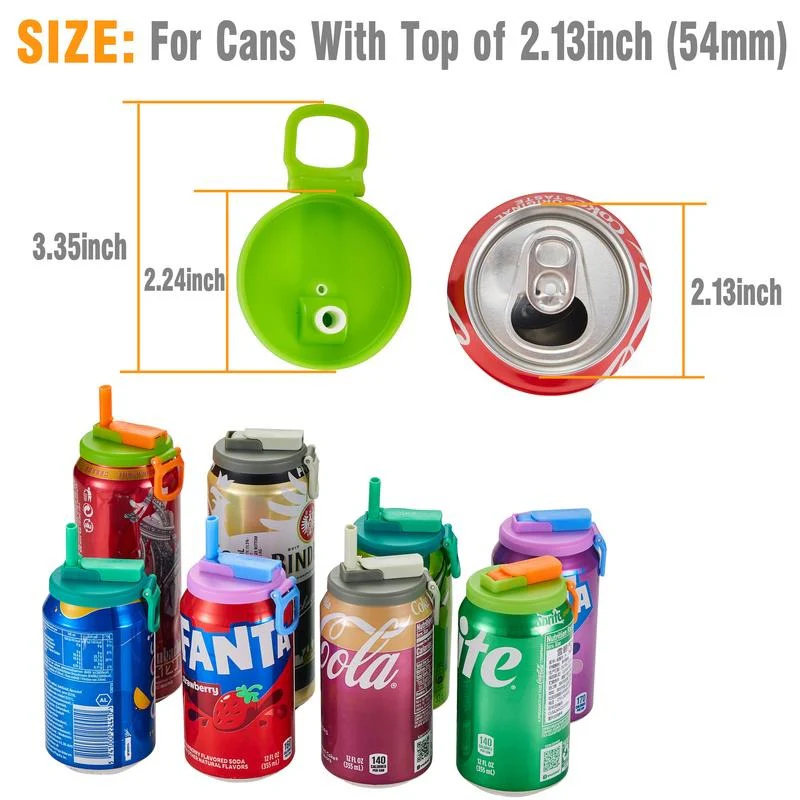 Reusable Soda Can Lids with Straw - Image 4