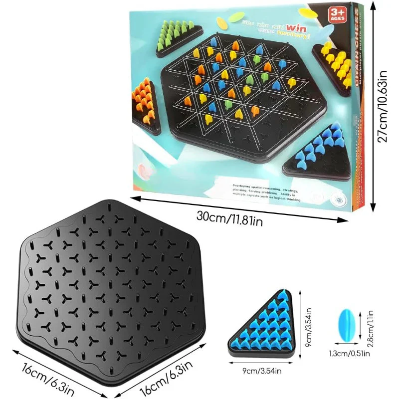 Triangle Chain Strategy Board Game – Educational Puzzle Game for Kids & Family - Image 3