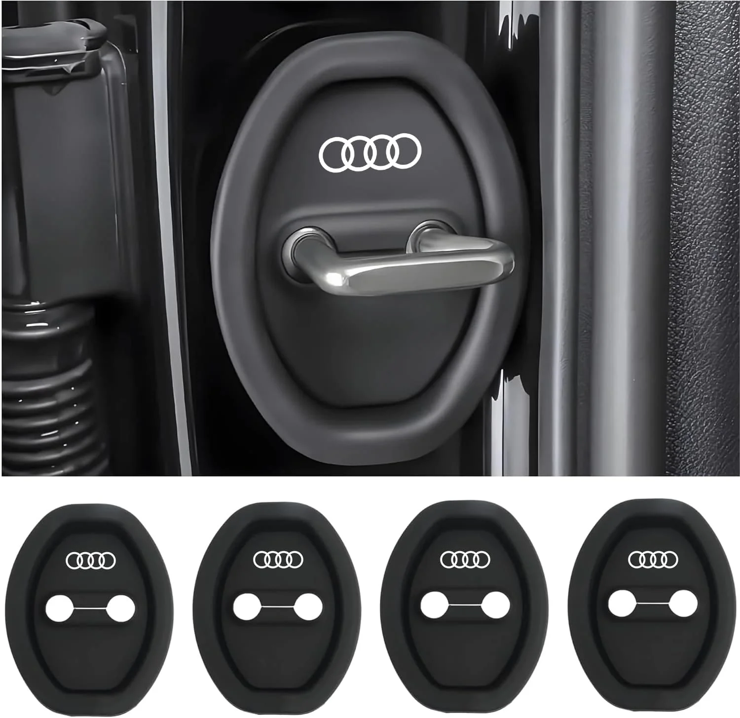 Eptchn Universal Silicone Car Door Latch Covers– 4PCS Anti-Rust Noise Dampers - Image 10