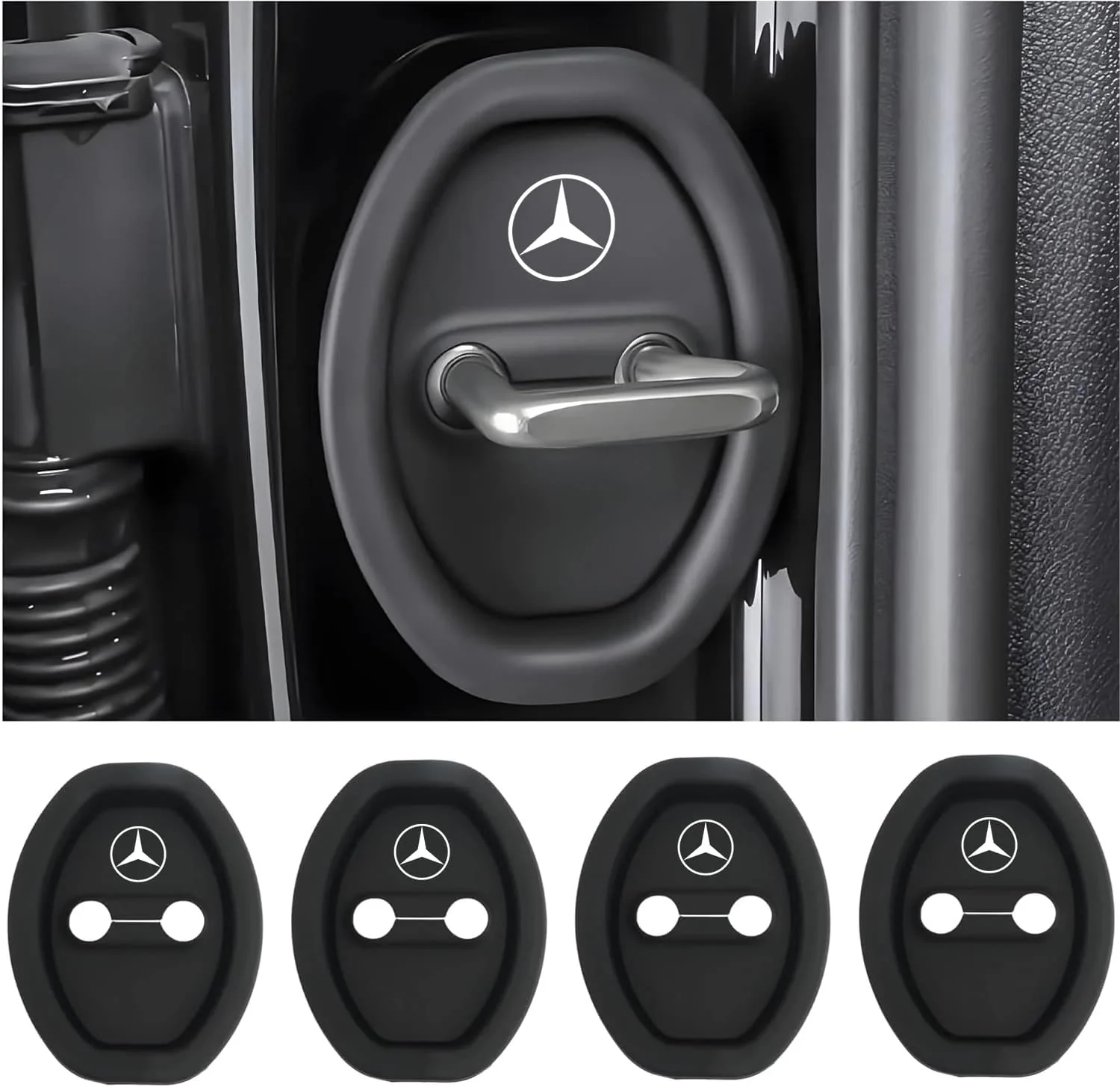 Eptchn Universal Silicone Car Door Latch Covers– 4PCS Anti-Rust Noise Dampers - Image 12
