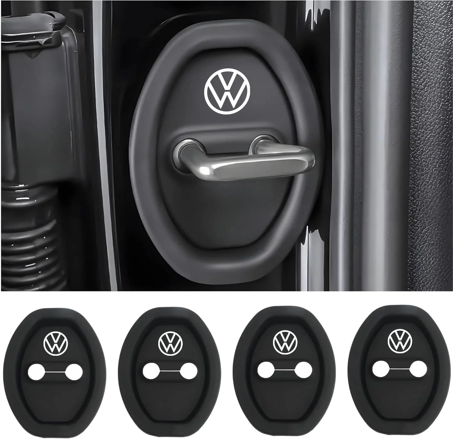 Eptchn Universal Silicone Car Door Latch Covers– 4PCS Anti-Rust Noise Dampers - Image 13