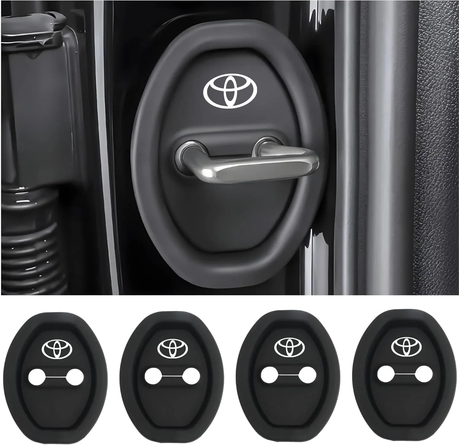Eptchn Universal Silicone Car Door Latch Covers– 4PCS Anti-Rust Noise Dampers - Image 15