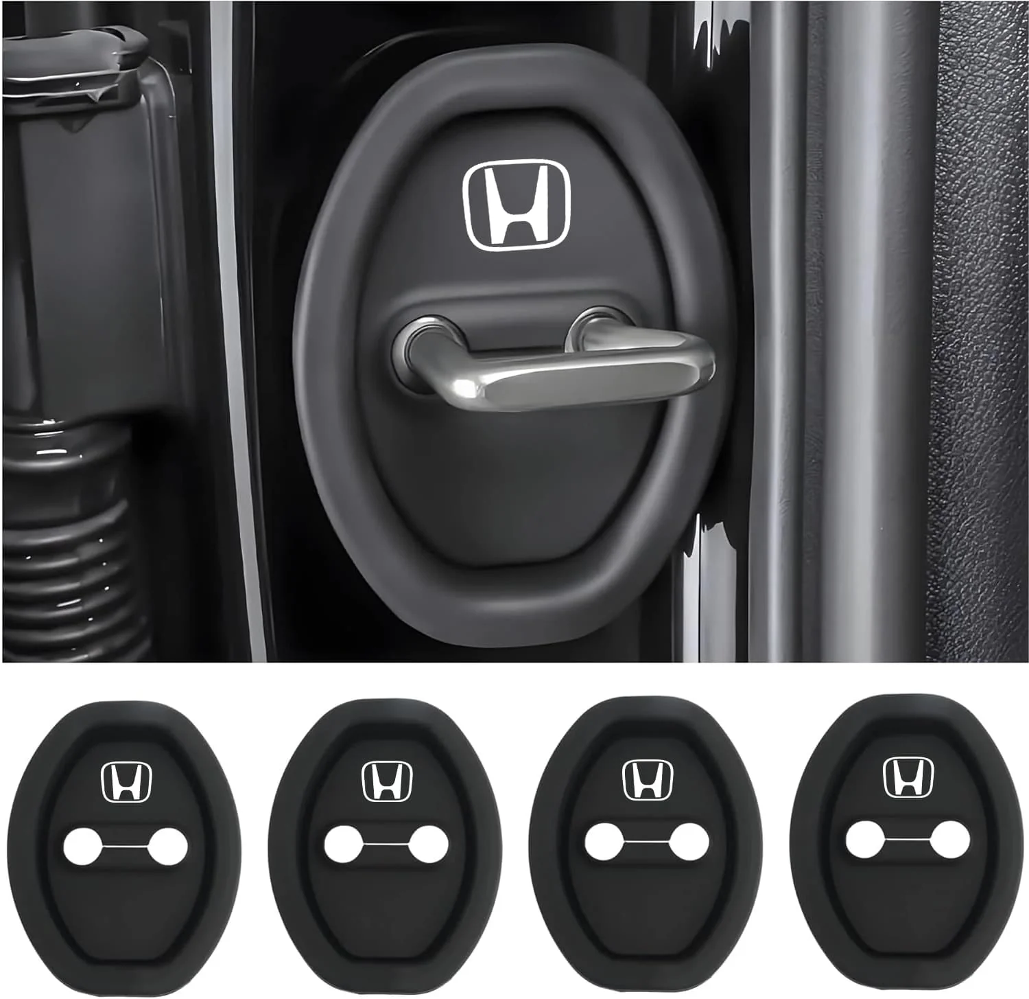 Eptchn Universal Silicone Car Door Latch Covers– 4PCS Anti-Rust Noise Dampers - Image 16