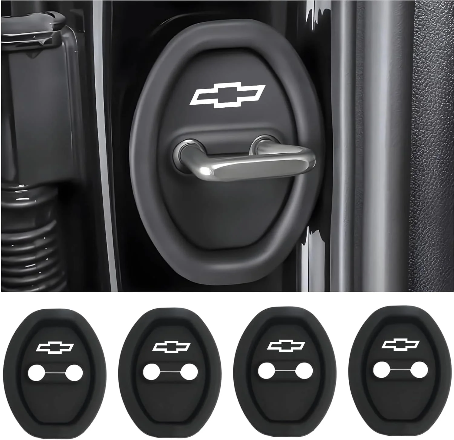 Eptchn Universal Silicone Car Door Latch Covers– 4PCS Anti-Rust Noise Dampers - Image 21