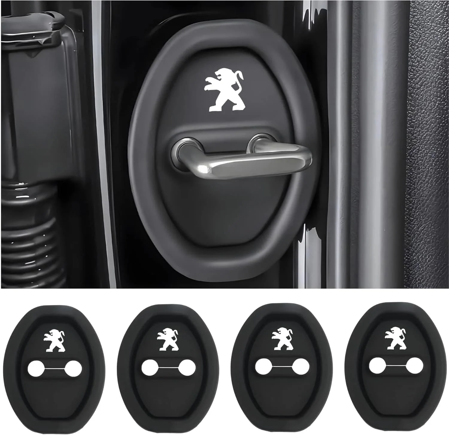 Eptchn Universal Silicone Car Door Latch Covers– 4PCS Anti-Rust Noise Dampers - Image 22