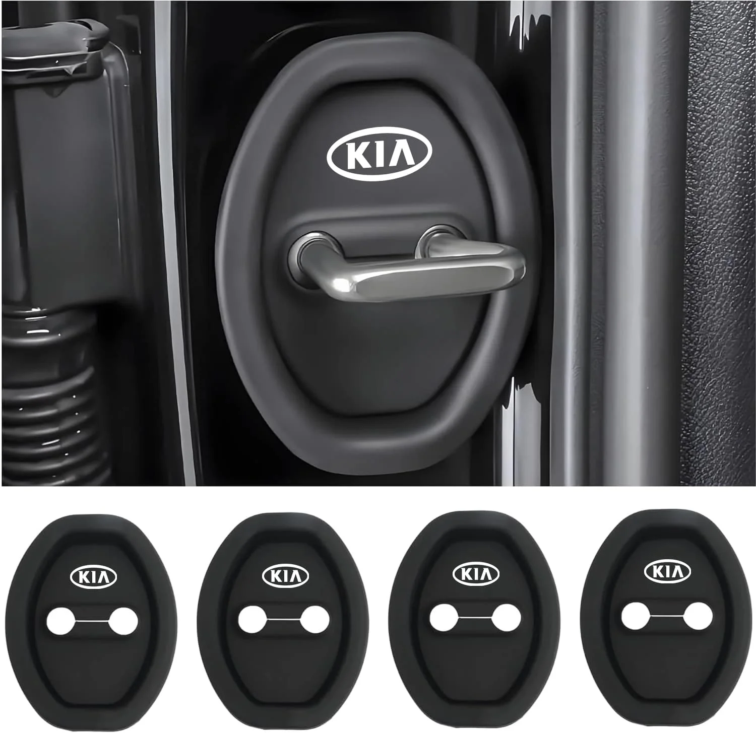 Eptchn Universal Silicone Car Door Latch Covers– 4PCS Anti-Rust Noise Dampers - Image 23