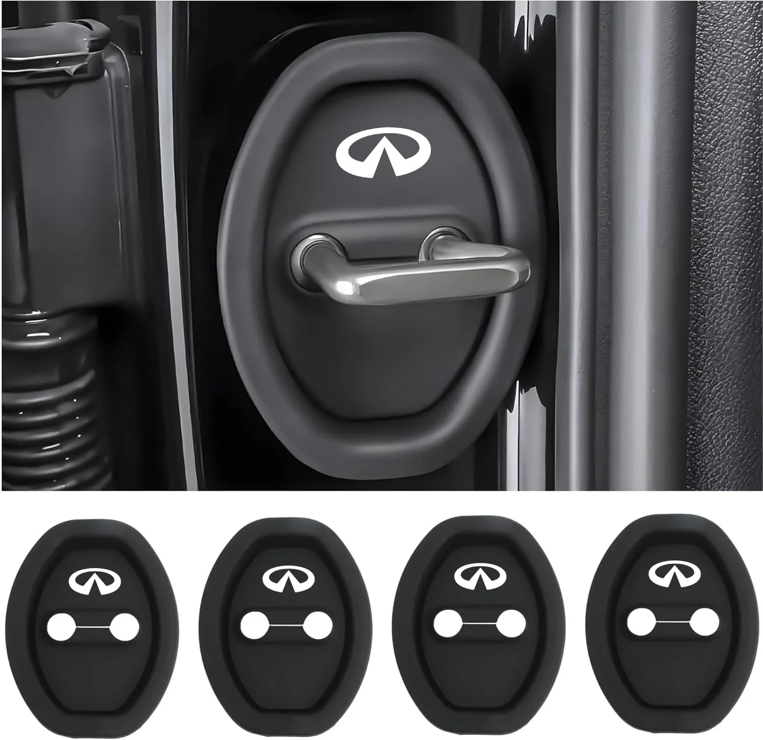 Eptchn Universal Silicone Car Door Latch Covers– 4PCS Anti-Rust Noise Dampers - Image 32