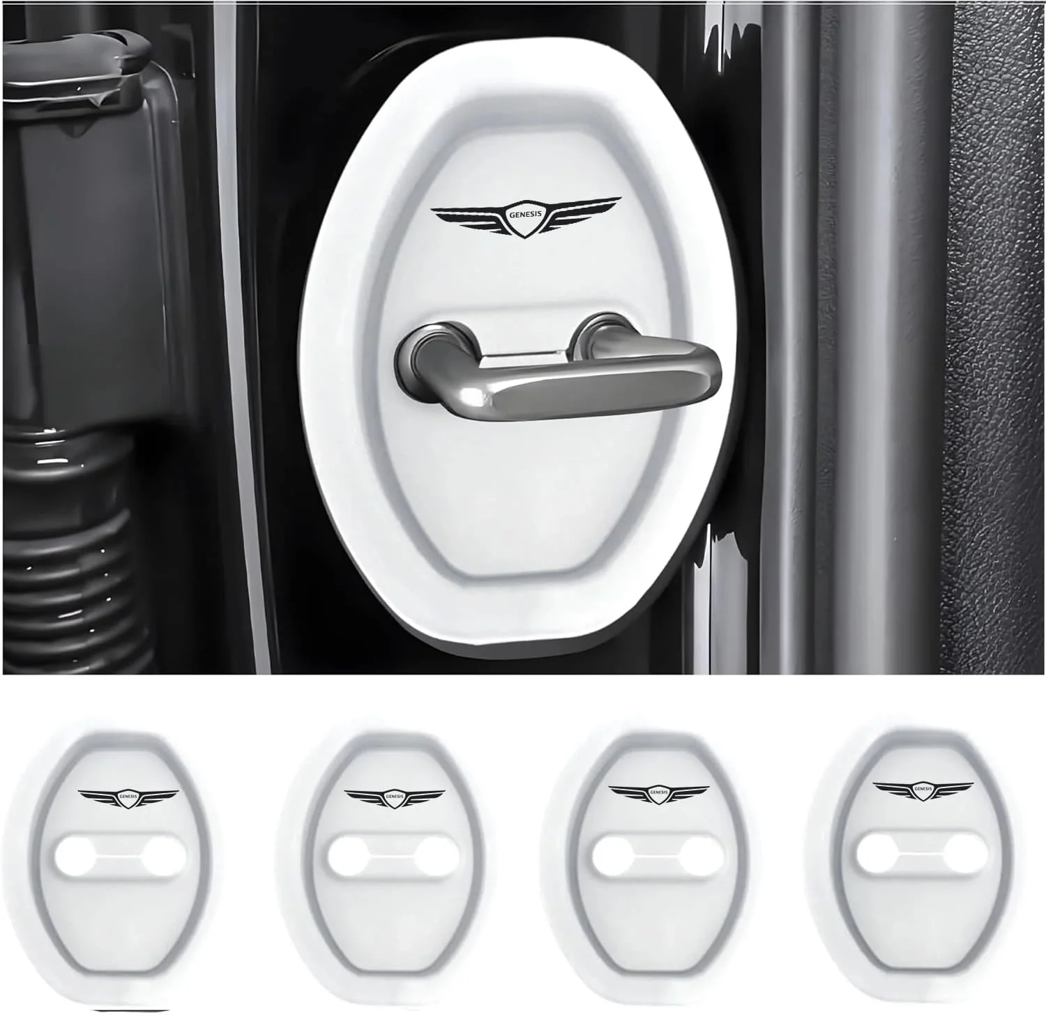 Eptchn Universal Silicone Car Door Latch Covers– 4PCS Anti-Rust Noise Dampers - Image 60