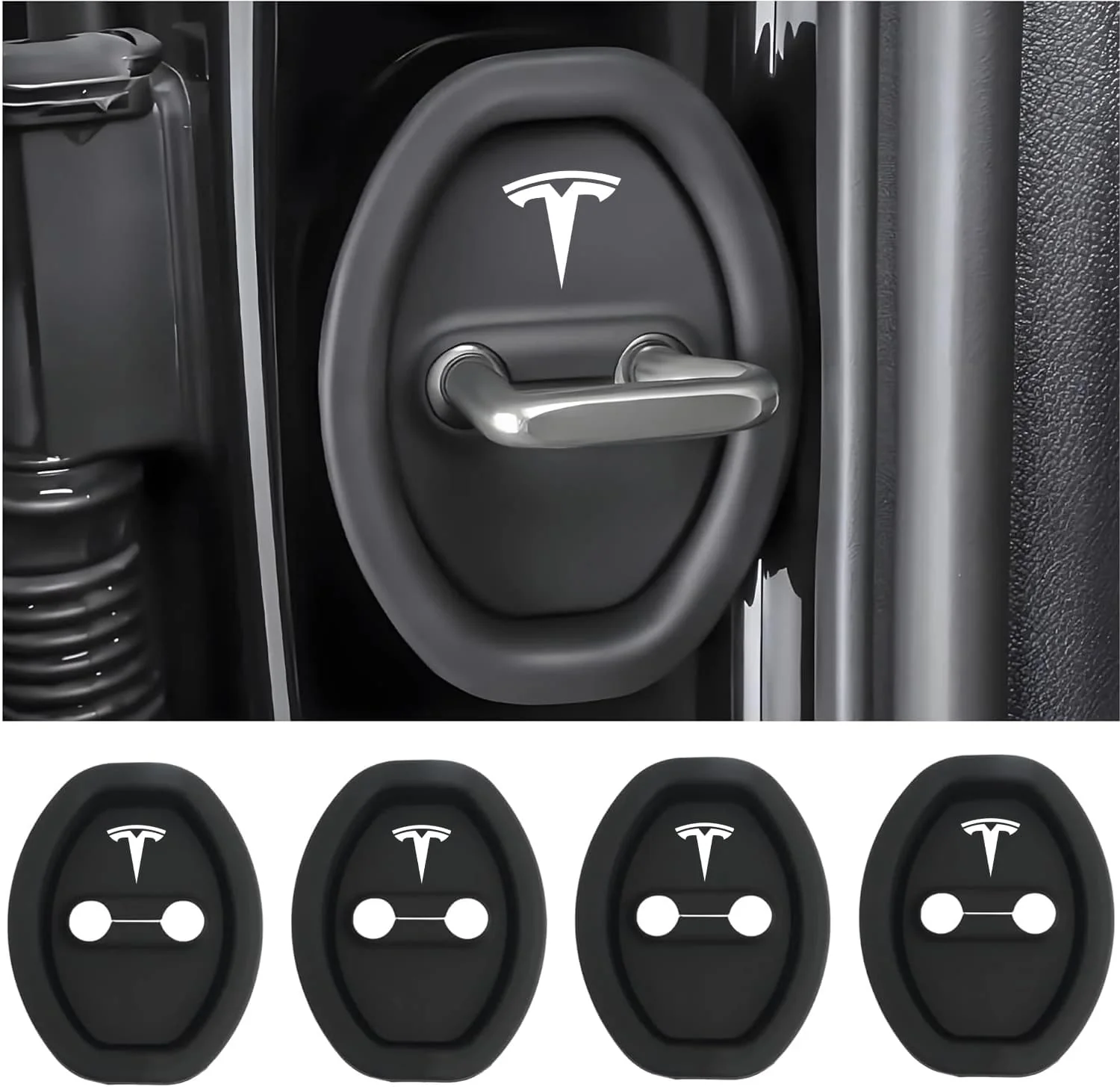 Eptchn Universal Silicone Car Door Latch Covers– 4PCS Anti-Rust Noise Dampers - Image 67