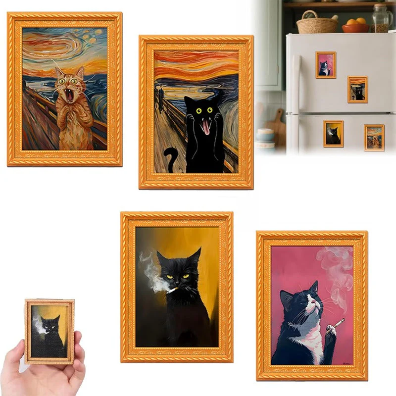 Vintage Cat Fridge Magnet