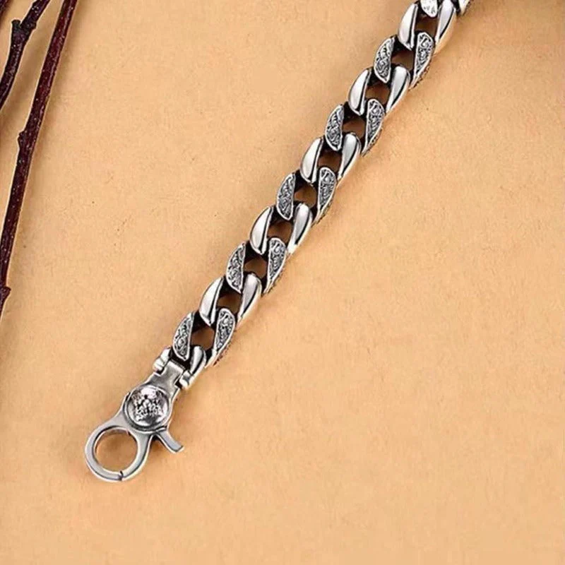 Vintage Sanskrit Cuban Link Bracelet - Image 5