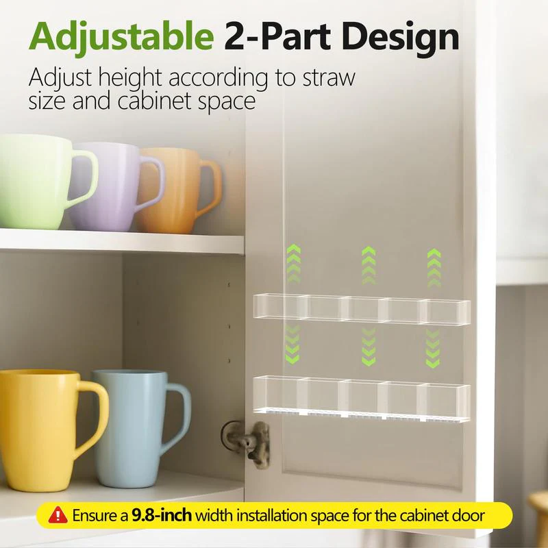 Wall-Mounted Straw & Utensil Holder - Image 3