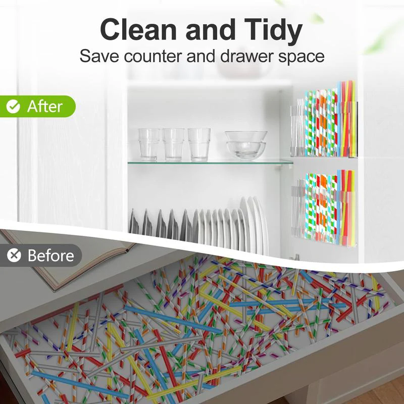Wall-Mounted Straw & Utensil Holder - Image 5