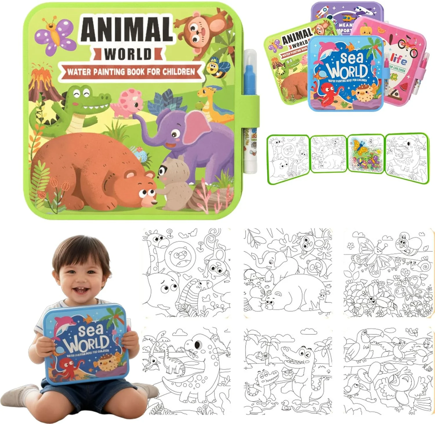 Water Coloring Book Set - Image 10