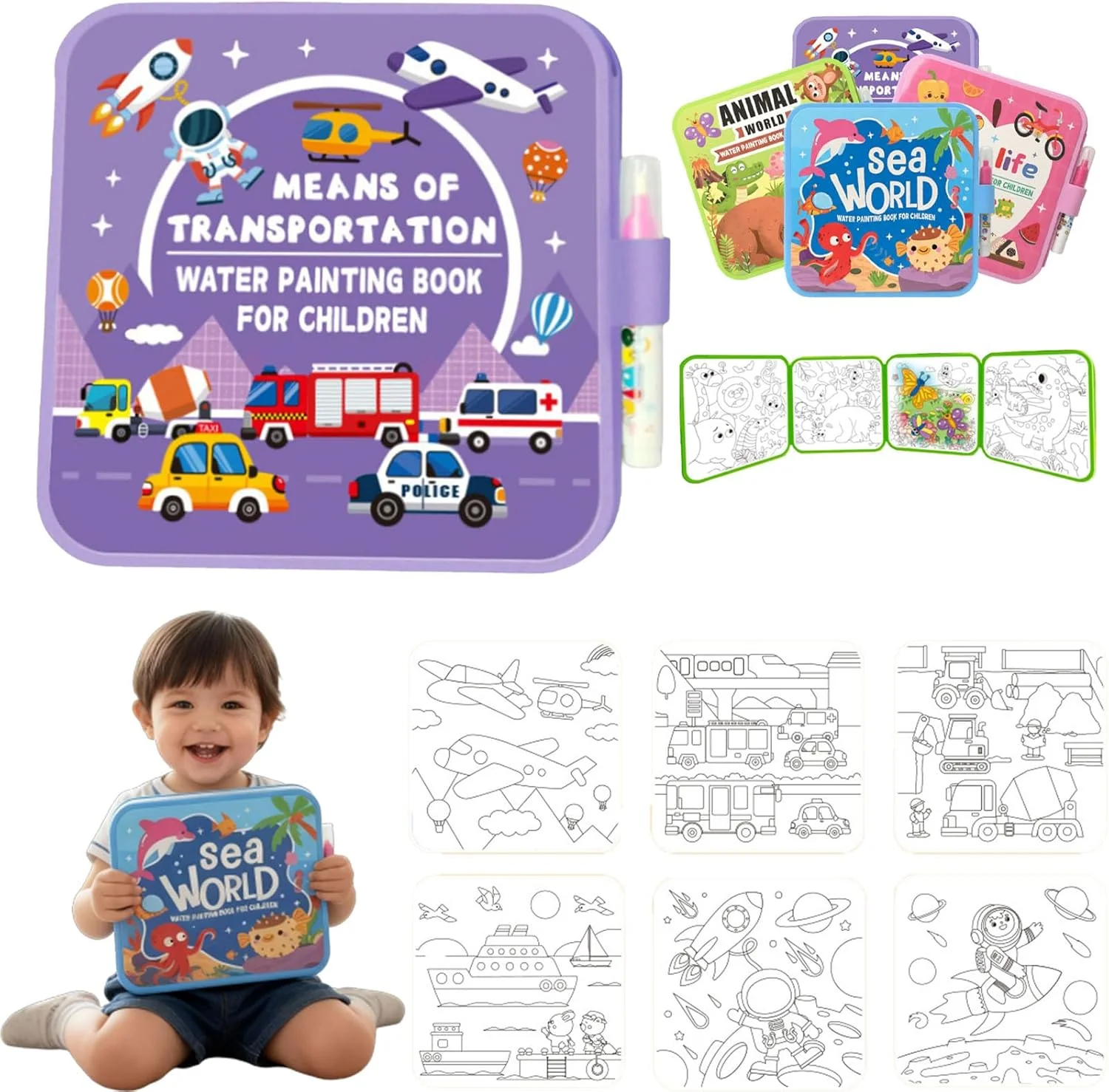 Water Coloring Book Set - Image 11