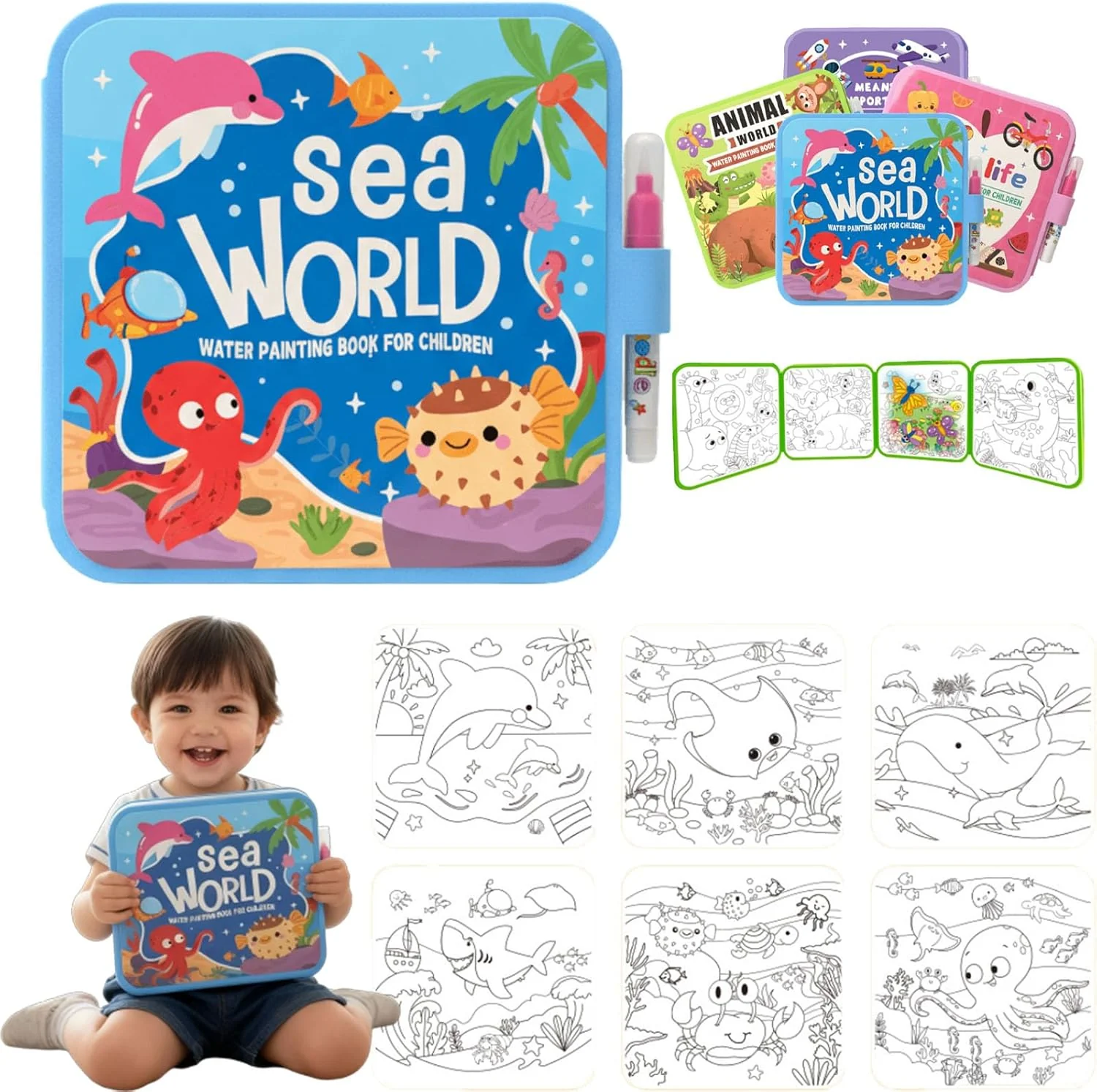 Water Coloring Book Set - Image 12